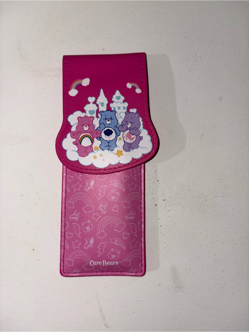 Care Bears Hot Pink Fold-Over MakeUp Case with Brushes